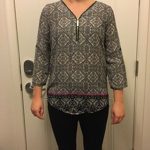 Zipper Mandala Blouse